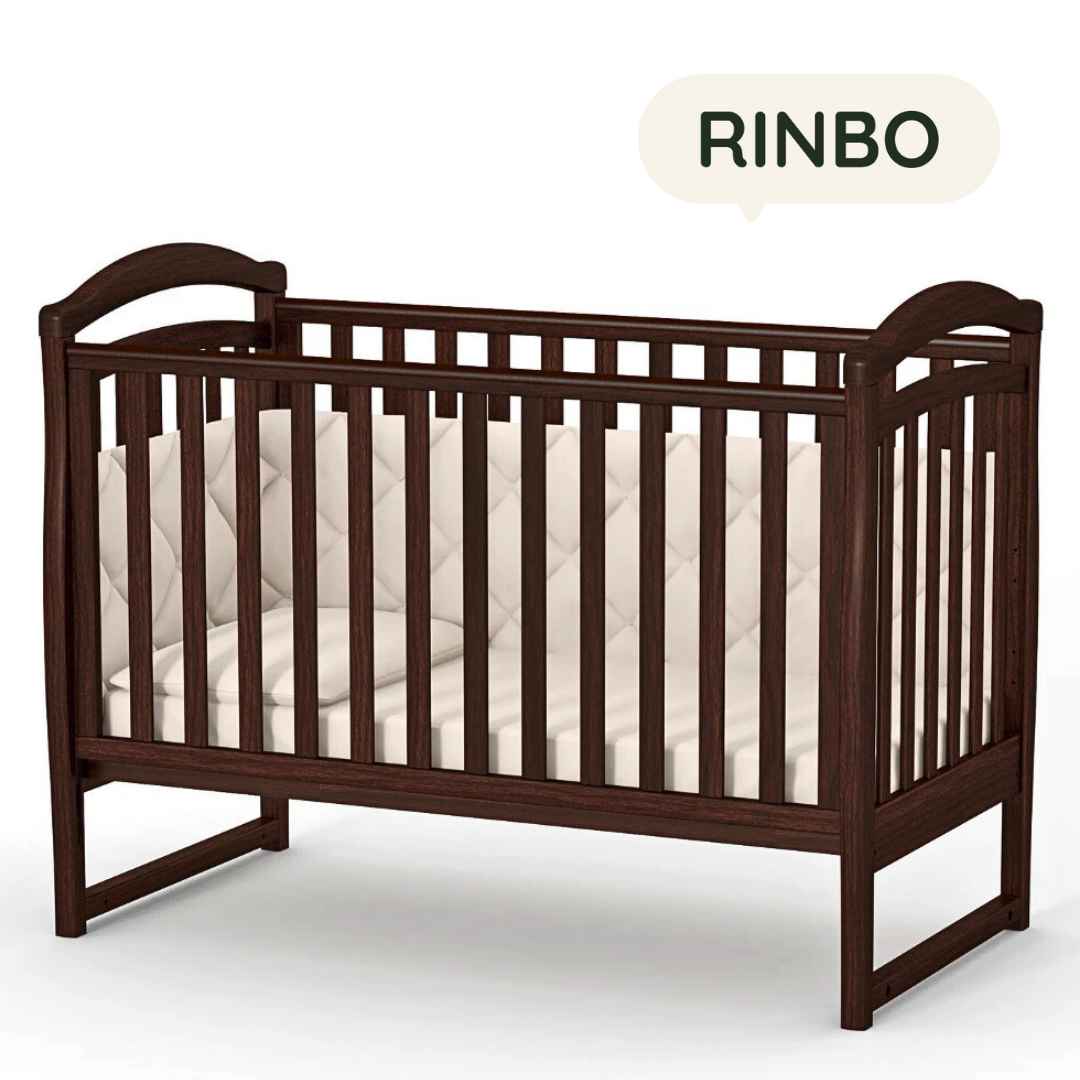 Dětská postýlka Rinbo Gekko Kids 120x60. Tmavý ořech